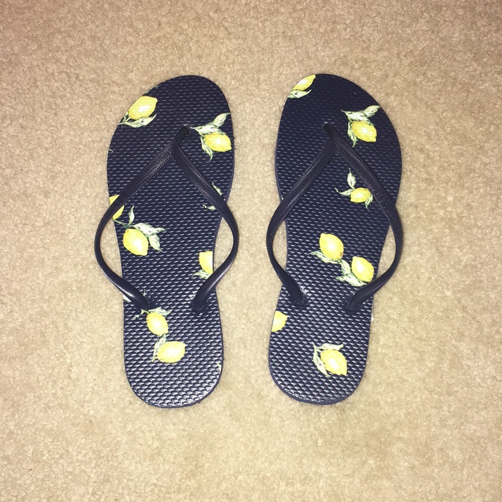 Lemon Flip Flops.